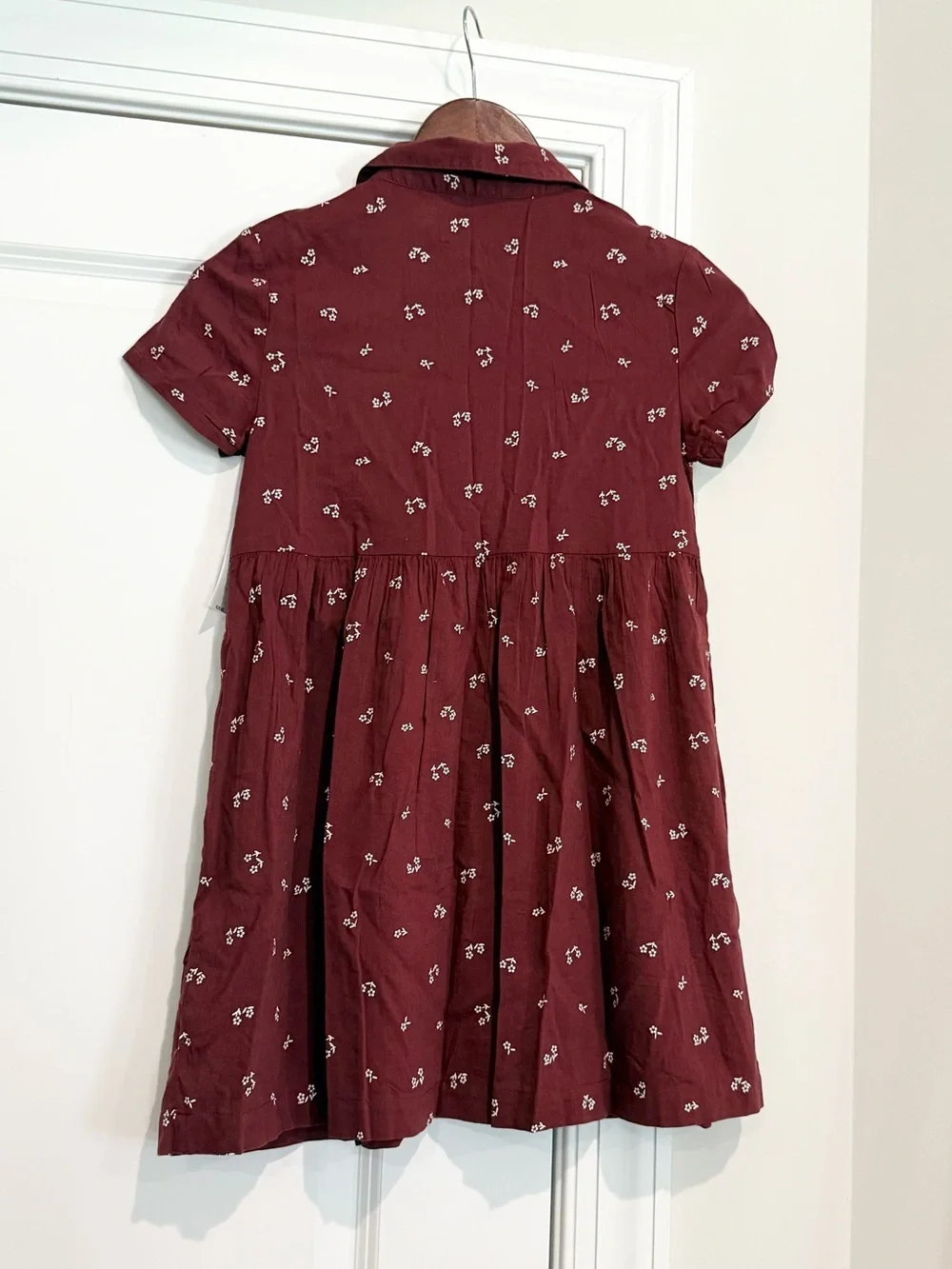 NWT Old Navy Burgundy Short-Sleeve Shirt Dress